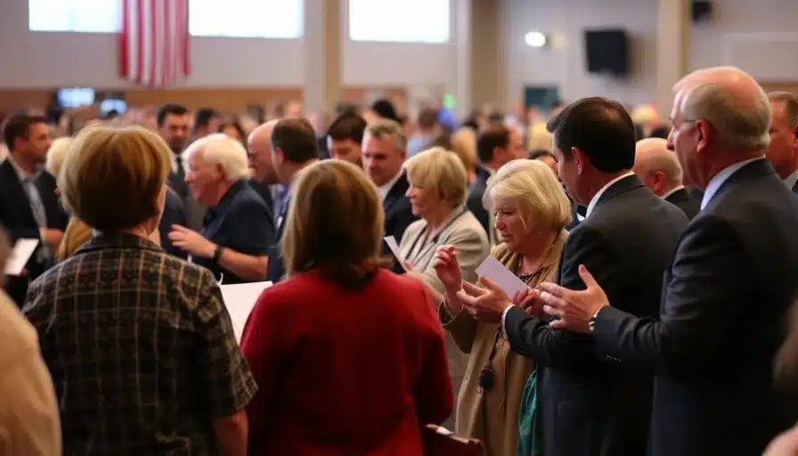 people bidding at an auction